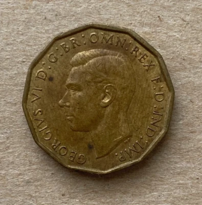 Gran Bretaña, 3 peniques, 1943, KM#849 Foto 1 de 2