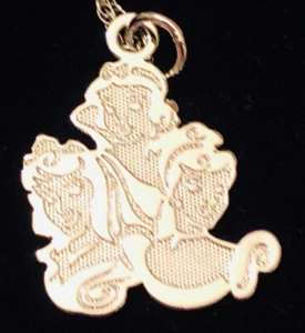 Disney Princess Necklace Pendant Sterling Silver 18" Chain Aurora Snow 925 Minte - Picture 1 of 24