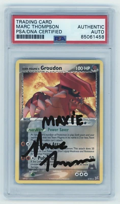PSA Signed Marc Thompson 2004 Pokémon Team Magma’s Groudon 9/95 - Image 1 of 2