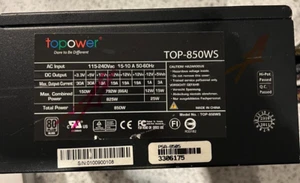 Topower TOP-850WS Computer Power Supply 80+ Silver - Picture 1 of 3