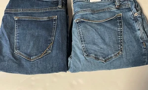 Banana Republic jeans mens 34 x 29 slim fit traveler blue set of 2 - Picture 1 of 24