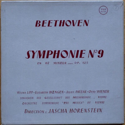 BEETHOVEN • SYMPHONIE N° 9 • HORENSTEIN • LP BOX • EX/VG+ • VOX IB 170 • MONO - Photo 1/4