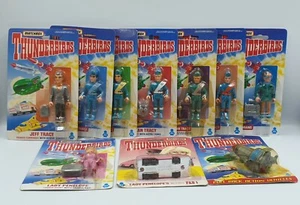 THUNDERBIRDS : LADY PENELOPE, JEFF TRACY & + 7 OTHER FIGURES & 2 MODELS - Picture 1 of 9