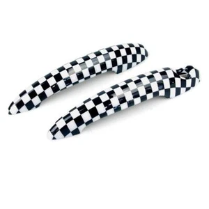 Türgriffabdeckung Türgriff Checkmate Design vorne 1 Paar Racefoxx, für MINI - Picture 1 of 3