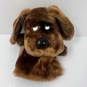 Graphics International 1985 Brown Hand Puppet Puppy Dog w/Collar Stuffed Toy - Picture 1 of 11