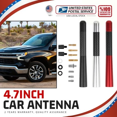 ANTENA AM/FM corta negra de 4,7 pulgadas - se adapta a: Chevrolet Silverado 1500 2006-2024 Foto 1 de 4