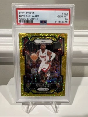 Dwyane Wade 2023 Panini Prizm Gold Sparkle /24 HOF #182  PSA 10 🔥🔥 - Image 1 of 2