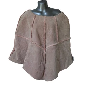 Vintage Wilsons Leder Maxima Poncho Rosa Wildleder Lederimitat Damen L/XL - Bild 1 von 12