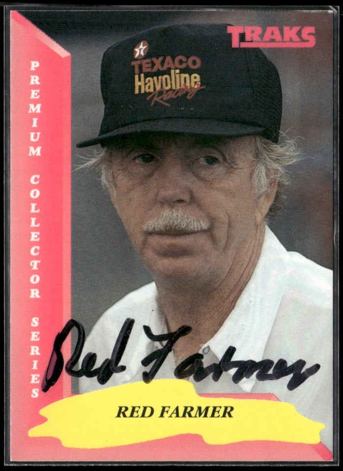 Signed 1993 Traks #143 Red Farmer IP Auto - Image 1 of 2