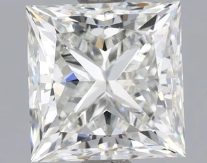 Princess Cut 1.50 CT Cert. AGI Natural Mined Diamond Loose H color IF clarity - Picture 1 of 2
