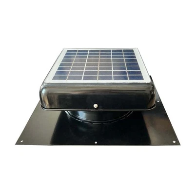 6W 200CFM Powder coated steel Solar Roof Vent Fan Ventilation For Chicken Coop - image 1 of 4