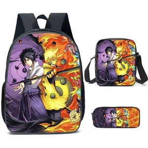 여Kids Boys Backpack Naruto CharacterRucksack School Bag 3PCS Travel Backpack Set - Picture 1 of 10