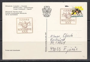 Estonia Scout in Exile 1987 Sweden Special Postal Cancellation 1 Postcard - Picture 1 of 2