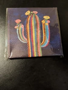 Bunte Kaktus Wüste Pflanzen Wandbild Leinwand Bild Wohndeko 8,5" x 8,5" - Bild 1 von 1