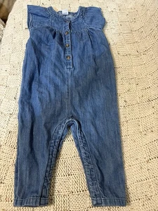 Old Navy Denim One Piece Infant Girl 12-18 Mos - Picture 1 of 3