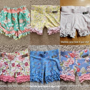 6 Matilda Jane Girl Shorts Bundle Size 4 - Picture 1 of 7