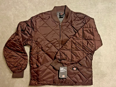 Dickies Mens Diamond Quilted  Bomber Jacket w/ Soft Inner Lining New size Large - image 1 of 4
