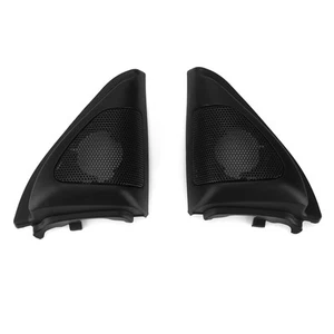 Car Door Speaker Cover Black Stereo Loudspeaker Trim For Automobile For - Picture 1 of 22