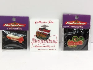 Juego de prendedores vintage de coleccionista de cerveza Budweiser - Imagen 1 de 4