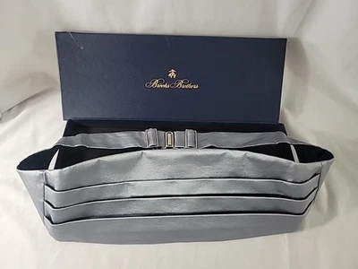 Brooks Brothers Cummerbund SMALL / MEDIUM - GRAY - ALL SILK -NEW BOX & FREE SHIP - Image 1 of 4