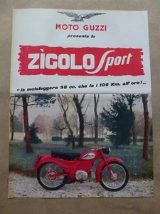 Moto Guzzi Motocicleta Catálogo Folleto Volante Zigolo Sport 98cc 2 piezas CA - Imagen 1 de 2