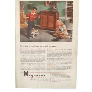 Vintage 1945 Magnavox Lobe of Music Ad Advertisement - Picture 1 of 4