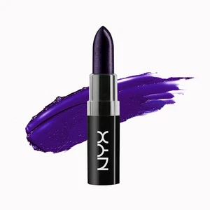 Lápiz labial NYX Wicked Lippie WIL01 Betrayal (Vamp Profundo Púrpura con Perla) Nuevo - Imagen 1 de 1
