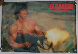 Vintage Rambo First Blood Part 2 Original Movie Poster 71cm x 48cm - 1985 - Imagen 1 de 4
