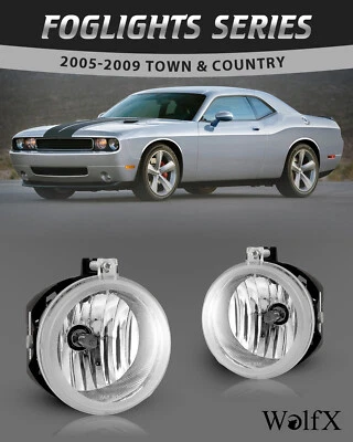 For 2008-2010 Dodge Nitro Factory Fog Lights Replacement Bumper Clear Lens Lamps - Imagem 1 de 4