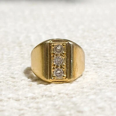 Men’s Vintage Gold Filled Cubic Zirconia Fashion Ring  - Image 1 of 3