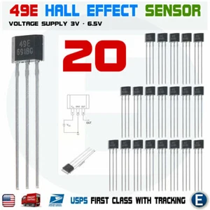 Interruptor sensor magnético efecto Hall lineal Arduino OH49E SS49E 20 un. 49E AH49E SS49E - Imagen 1 de 4