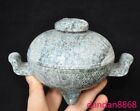 5.8'' China Hetian Jade Ancient Dynasty Aures Aures Incense Burner Censer Statue