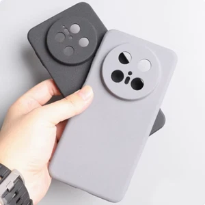 Funda protectora de piel suave de silicona de goma mate arenisca de lujo para Mate 70 Pro Plus - Imagen 1 de 11