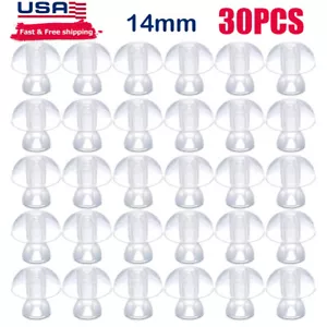 30PC Hearing Aid Ear Tips Domes Silicone Earplug Replacement Ear Plug Tips14mm - Picture 1 of 8