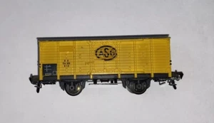 Fleischmann 3316 HO Boxcar - Yellow W/ ASG Symbol; Made In Western Germany - Picture 1 of 7