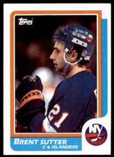1986-87 TOPPS BRENT SUTTER . NEW YORK ISLANDERS #117