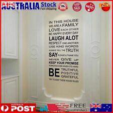 Family House Rules stickers wall Decal Removable Art Vinyl Decor Home Kids 