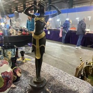 Vintage Chiparus Belly Dancer Bronze Sculpture Statue Art Nouveau Figurine Decor - Picture 1 of 5