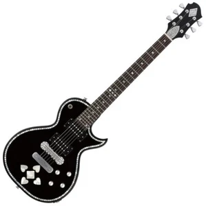 Zemaitis SUA 201 Heart Single Cutaway Mother of Pearl Black Electric Guitar - Picture 1 of 10