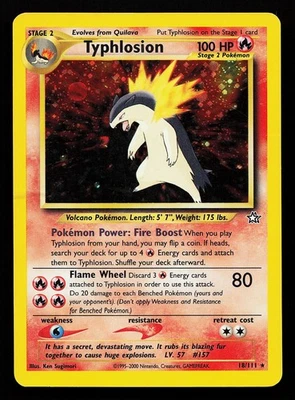 Typhlosion 18/111 Holo Rare Neo Genesis Pokémon Card - Image 1 of 2
