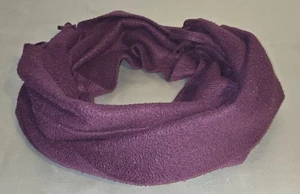 Eco Schal dunkel lila mit Fransen 180x30 cm weich Vintage Damen gepflegt - Bild 1 von 4