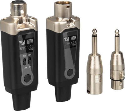 Funk Mikrofon Sender Empfänger Plug-on XLR Mikrofon Monitor pa - Bild 1 von 4