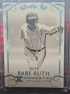 BABE RUTH 2017 Leaf Babe Ruth Immortal Collection #24  16/50 HOF - Picture 1 of 2