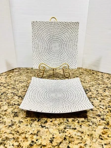Retired Set Of 2 Celestial Ivory by TABLETOPS UNLIMITED Dinner Plates 9-1/4”EC - Picture 1 of 10