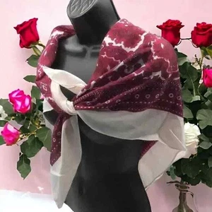 Collection 18 Womens Wrap Square Scarf Paisley Sangria Square Collection 18 - Picture 1 of 16