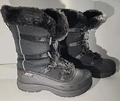 Baffin Snowcloud Winter Snow Boots Black Faux Fur Trim Women's Waterproof Size 8 - Image 1 of 4