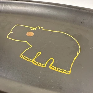 Vintage MCM Couroc of Monterey Hippo Tray 12.5" x 7" - Picture 1 of 8