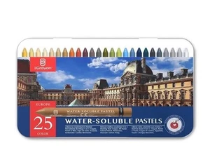 25 Colores Pasteles Solubles en Agua, Acuarela Crayón Hobby Icrayón Suministros de Arte - Imagen 1 de 2