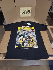 T-shirt nera My Hero Academia cotone vestibilità atletica manica corta girocollo taglia M - Foto 1 di 9