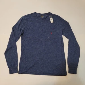 Polo Ralph Lauren Men's Crew Neck Long Sleeve T-Shirt BLUE Small NWT - Picture 1 of 12